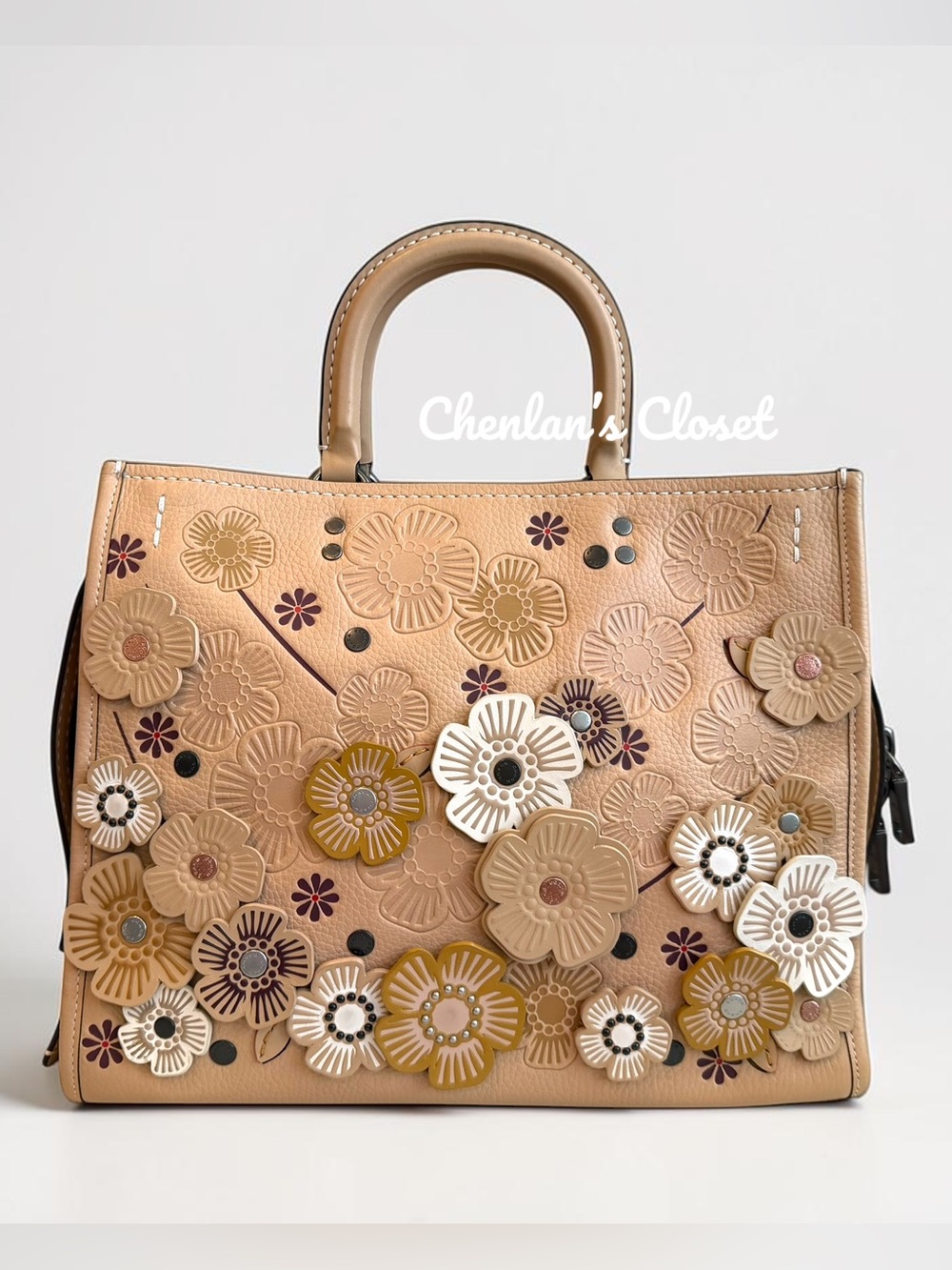 Like New Coach Rogue 30 Tea Rose Satchel - Picture 6 of 15